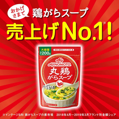 日本製-味之素代購-AJINOMOTO丸雞雞骨湯粉-110g特大袋裝-日本進口正宗濃厚雞湯粉-取代化學味精家庭料理提鮮調味-炒菜滾湯醃肉拌麵萬用高CP值-日系廚房常備食品包裝照