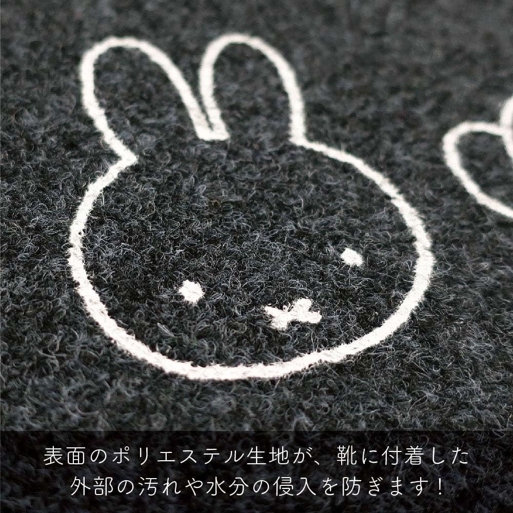 日本直送： Okato Miffy&Boris 室內室外通用防水止滑玄關地墊 (B3616)