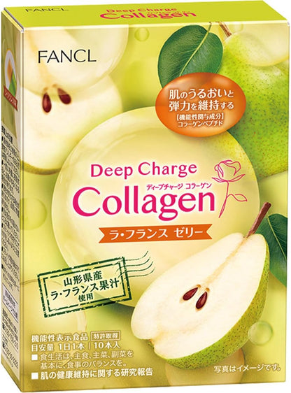 FANCL深層美肌膠原蛋白啫喱條包裝，顯示西洋梨口味