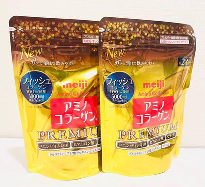日本製：明治 Meiji 氨基酸膠原蛋白粉 Premium 奢華版 196g [28天份] (B2278) / Made in Japan: Meiji Amino Acid Collagen Powder Premium Edition 196g [28 Servings] (B2278)