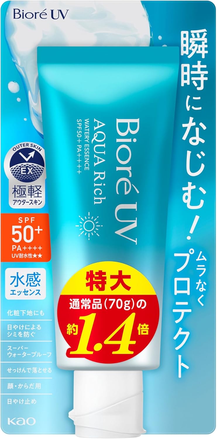 [現貨]日本製：Biore 花王 UV Aqua Rich 水凝長效保濕防曬精華 100g SPF50+ PA++++ (B3740)