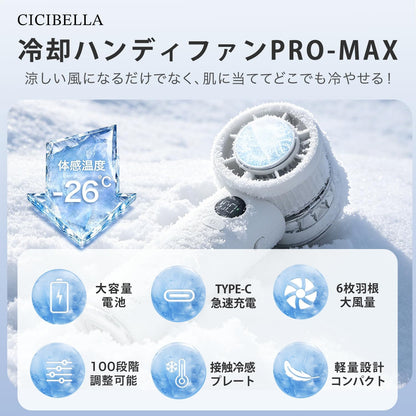 日本品牌：CICIBELLA 2025 PROMAX 100級瞬冷隨身風扇 (B3640)