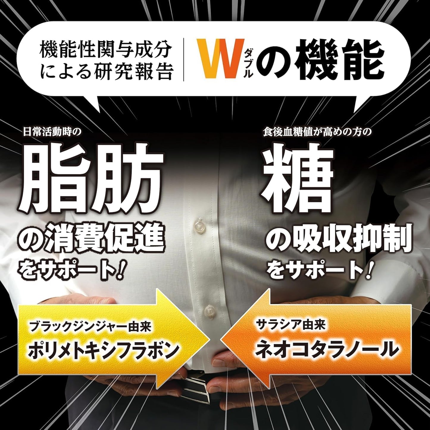 日本製-小林製藥-Naishi-Help-Alpha-黑生薑-薩拉西亞-機能性表示食品-脂肪燃燒對策-內臟脂肪-BMI管理-產品展示照