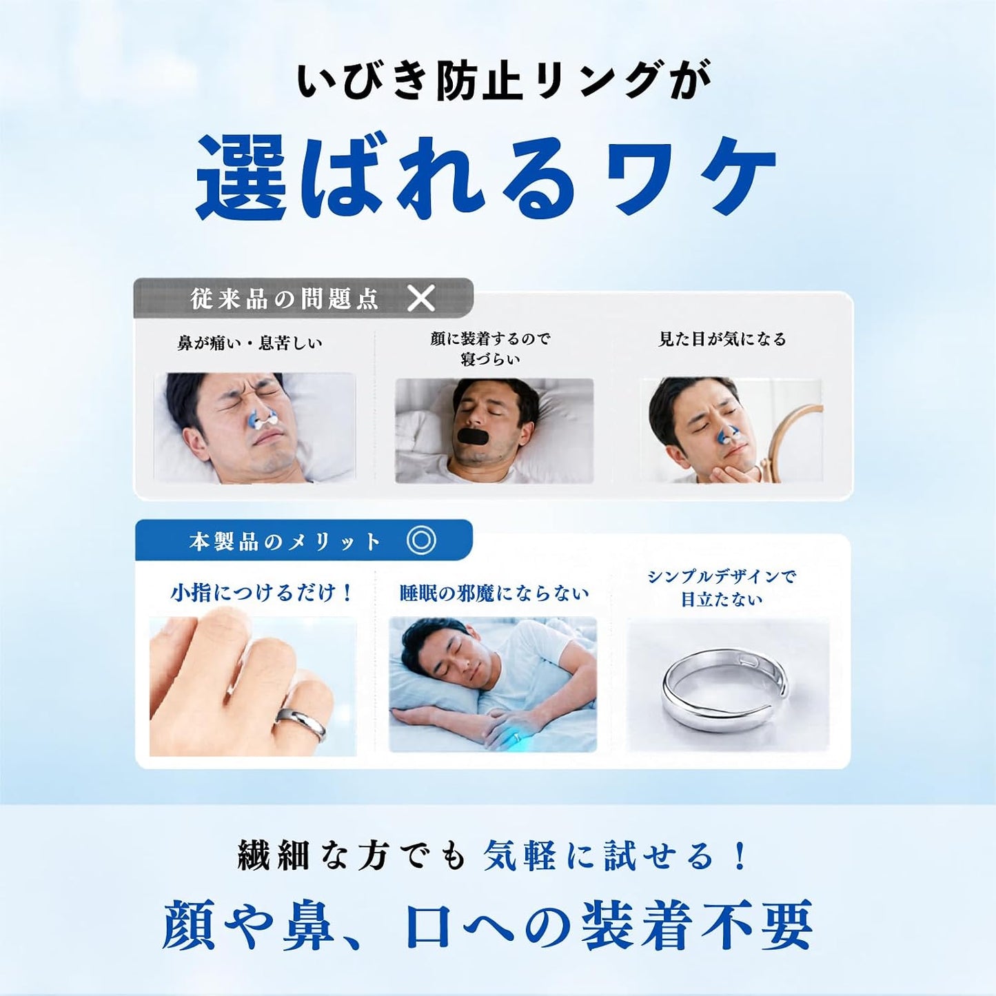 日本直送： 日本穴位按摩止鼾安眠戒指 (B3639)