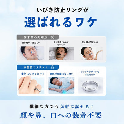 日本直送： 日本穴位按摩止鼾安眠戒指 (B3639)