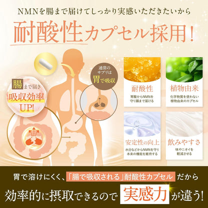 Made in Japan: Shin Nihon Kenko | NMN 50,000mg Peak Anti-Aging Beauty Capsules, 150 capsules (B3566)