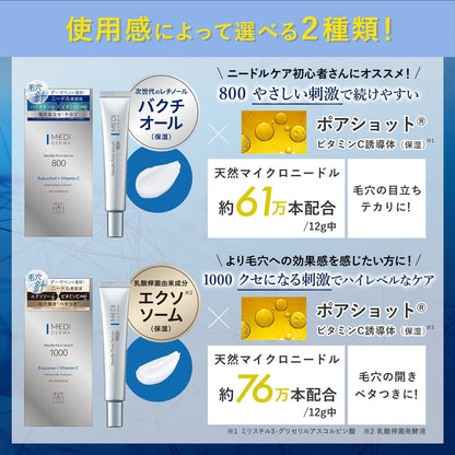 日本製-MEDIDERMA-毛孔緊緻去紋再生微針精華-800-12g-天然藻針-類肉毒桿菌-補骨脂酚-集中毛孔管理-醫學美容級精華液-日本藥妝代購