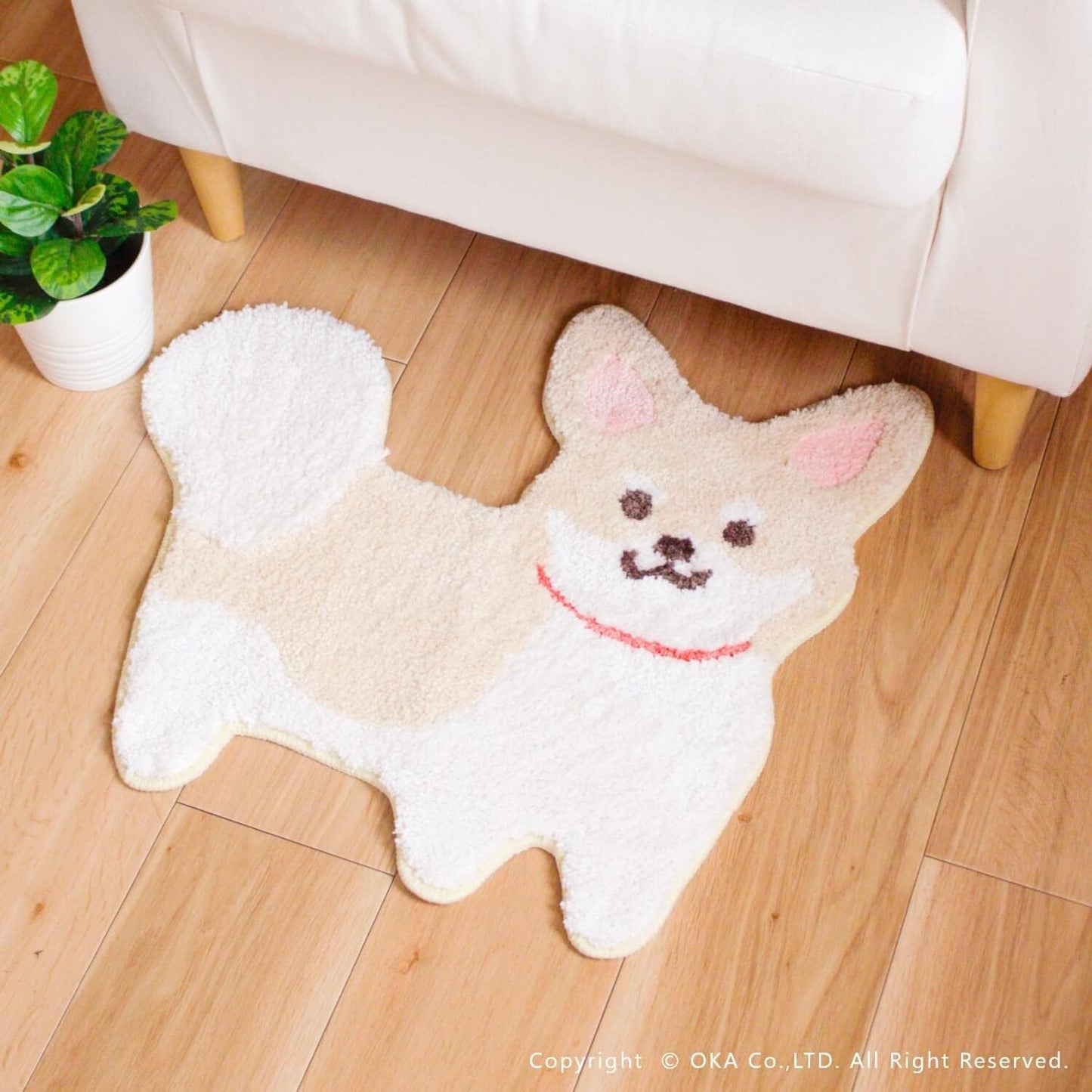 日本直送：OKA 可愛動物絨毛墊子 可機洗 (B3019)
