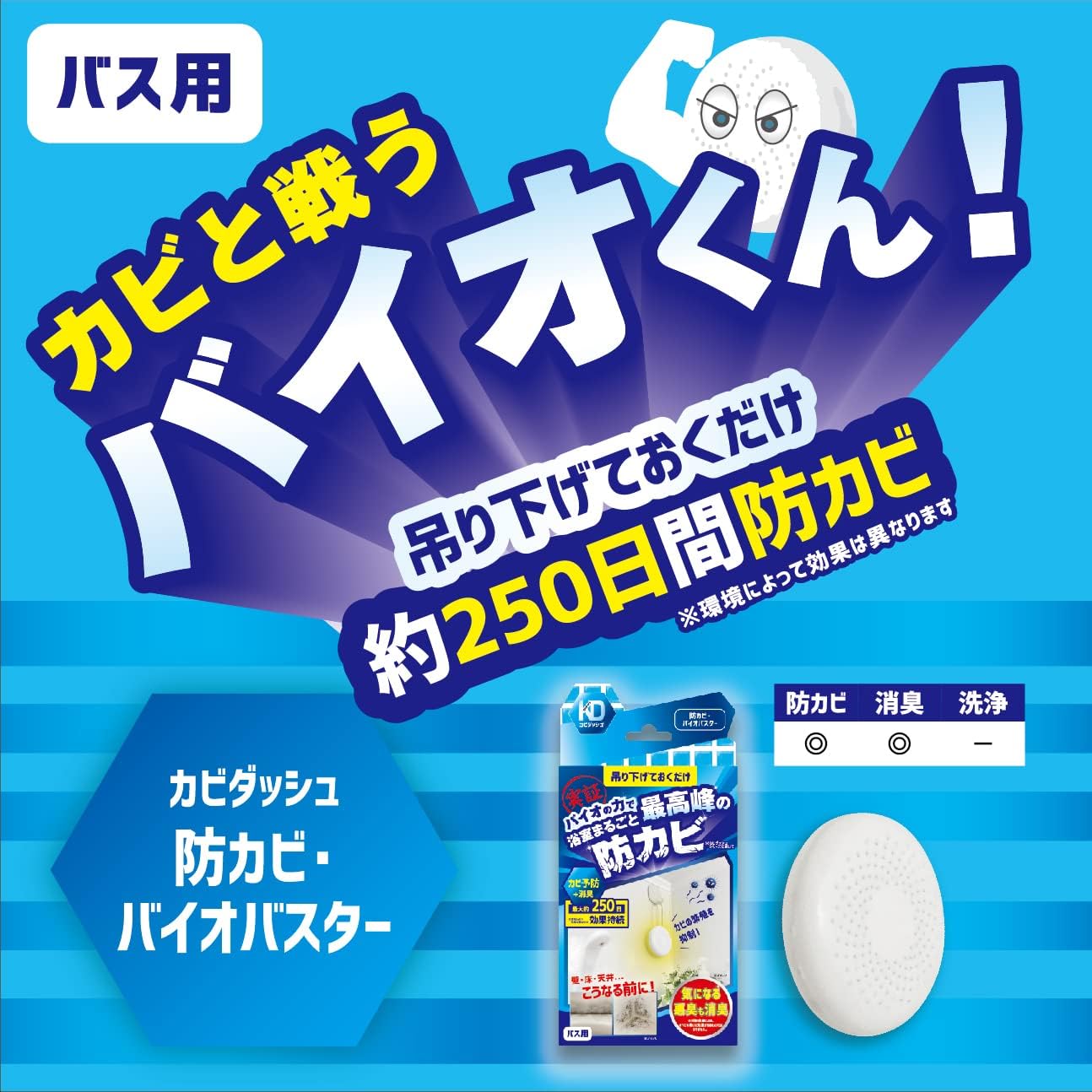 日本製：Liberta 吊掛式浴室Bio防霉貼 (B3735)