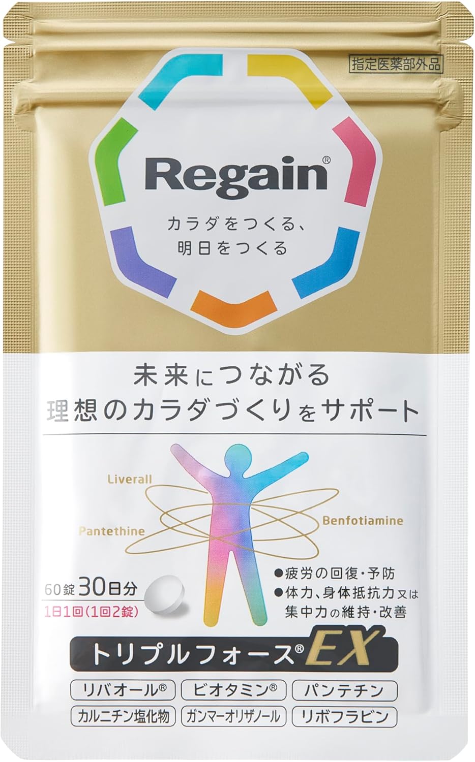 第一三共-Regain-Triple-Force-EX-60錠-抗糖化-疲勞回復-脂肪燃燒補給品