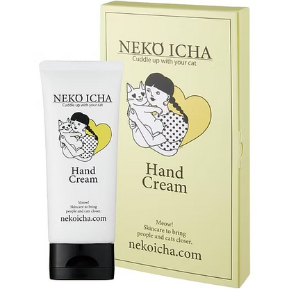 日本製-Neko-Icha-貓奴護手霜-吸貓神器-木天蓼精華-無添加保濕-角鯊烷滋潤-可愛貓咪插畫