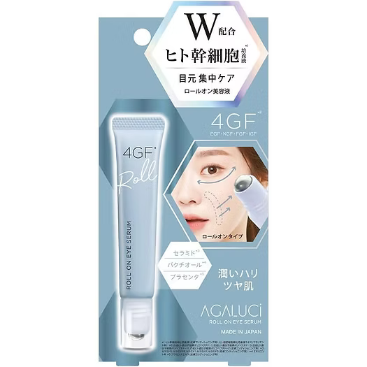 日本製-BeautyWorld代購-STAgarushi4GFRollonEyeSerum滾珠式眼部按摩幹細胞美容精華液10ml-單支裝-日本進口BeautyWorldSTAgarushi4GF滾珠式眼部精華人體幹細胞培養液4GF成長因子眼部嘴周穴位冰涼按摩導入撫平乾紋細紋-改善眼周嘴周乾燥細紋鬆弛及保養品吸收不良-日系美容護膚用品照
