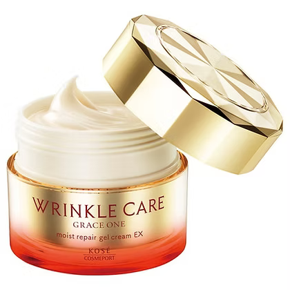 日本製-KOSE代購-WrinkleCare多效合一高機能真皮修復活肌面霜-100g最新版EX瓶裝-日本進口高絲GraceOne菸鹼醯胺Niacinamide抗皺乳霜-甘草酸二鉀抗炎去粗糙-高濃度膠原蛋白玻尿酸Q10深層保濕-化妝水乳液精華眼霜7合1-改善熟齡肌深度皺紋面部鬆弛乾紋-男女適用面部護膚保養照