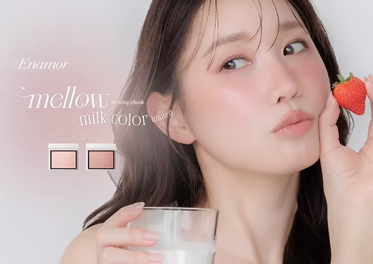 日本製：🏆2026.7月 Enamor by KAJIERI Mellow Melting Cheek 水潤感自然色澤胭脂 milk color limited (B3734)