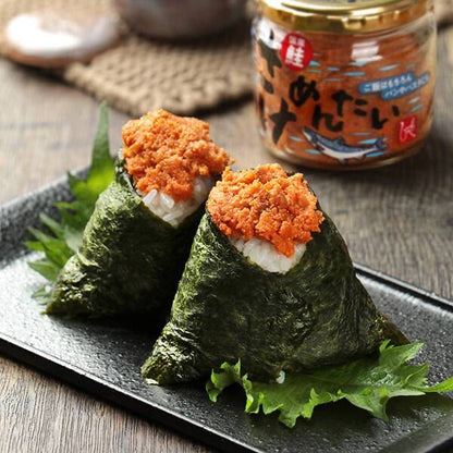 日本製-KALDI代購-もへじ日本國產三文魚明太子醬100g-單樽裝特價兩樽組拌飯拌麵塗抹多士適用-日本進口KALDIもへじ三文魚明太子醬100g國產鮭魚辛口明太子柔滑膏狀質地每日早餐簡餐適用-改善餐點單調及魚腥味-日系食品醬料照