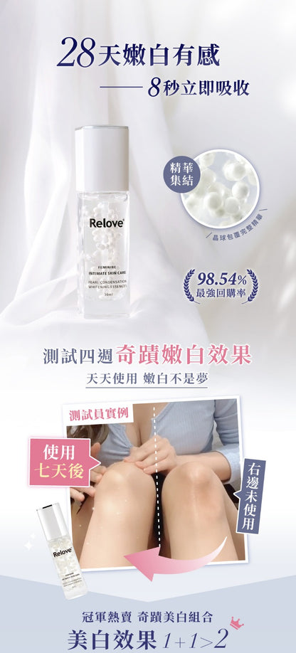 台灣製：Relove 淨柔白桃 - 私密美白賦活晶球凝露 30ml (B513)