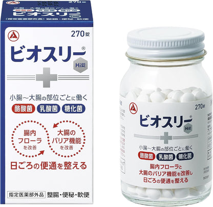 Made in Japan: Takeda | Bio-Three Hi Tablets | 3-in-1 Active Probiotic Intestinal Regulator 180 Tablets (B3522)