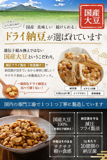 Made in Japan: [Supervised by Registered Dietitian] Low-Temperature Processed, Live Nattokinase Dried Natto 100g (B3425)