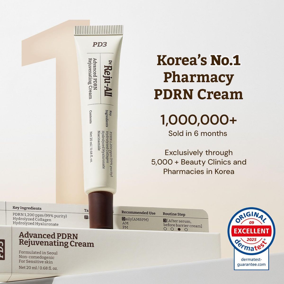 REJUALL-麗珠蘭-PD3-PDRN-極致修護霜-20ml-細胞再生-膠原蛋白增生-醫美術後修護-淡化細紋