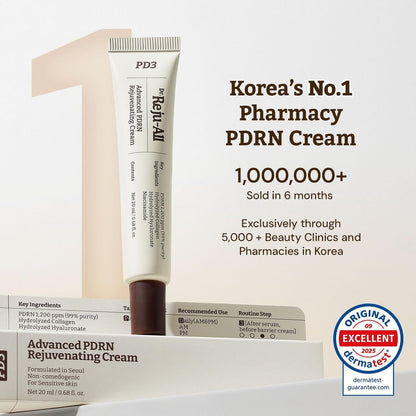REJUALL-麗珠蘭-PD3-PDRN-極致修護霜-20ml-細胞再生-膠原蛋白增生-醫美術後修護-淡化細紋