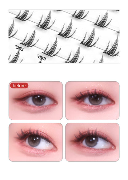Made in Korea: SooAdor | K-pop Idol-tier Pre-Glued Segmented Eyelashes, 80 pieces with Tweezers (B3450)