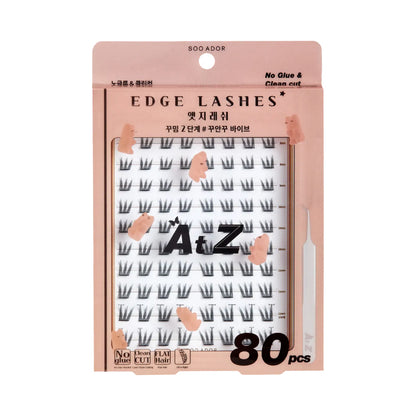 Made in Korea: SooAdor | K-pop Idol-tier Pre-Glued Segmented Eyelashes, 80 pieces with Tweezers (B3450)