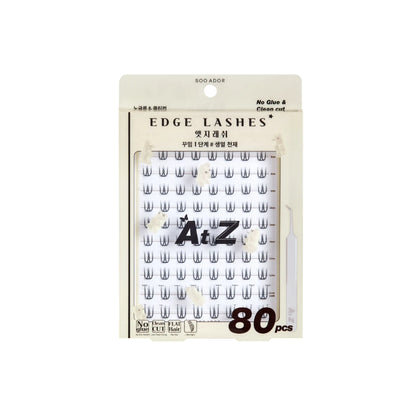 Made in Korea: SooAdor | K-pop Idol-tier Pre-Glued Segmented Eyelashes, 80 pieces with Tweezers (B3450)