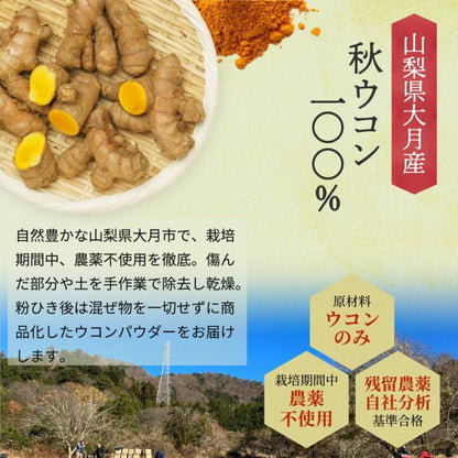 Made in Japan: Rakuten No. 1 Ranking 🏆 SPANION Ohtsuki Autumn Turmeric Powder from Yamanashi Prefecture 100g (B3321)