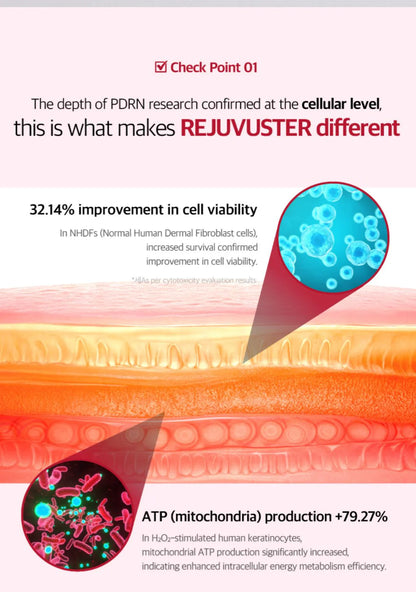 Made in Korea: Professional-grade PYDERIN Rejuvuster PDRN Pharmacy Series Regenerative Repair Cream 25ml (B3344)