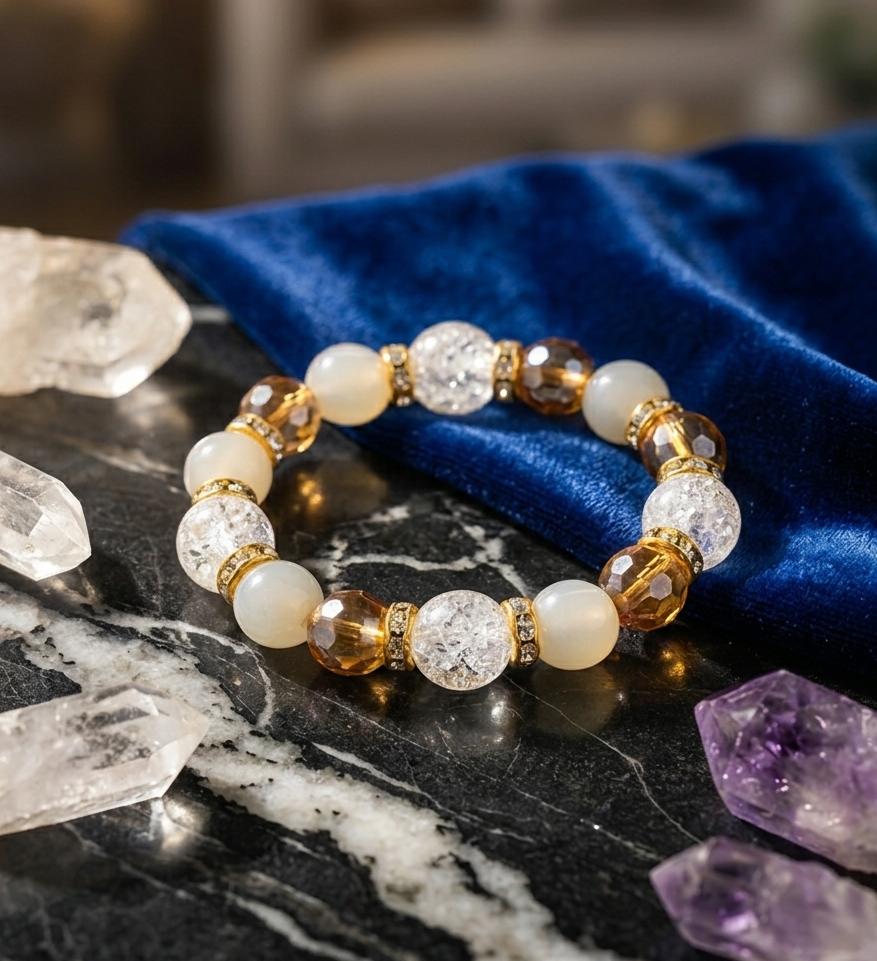 Direct from Japan: Earth's Fortune and Wealth-Gathering Natural Stone Bracelet | 15CM Length (B3605)