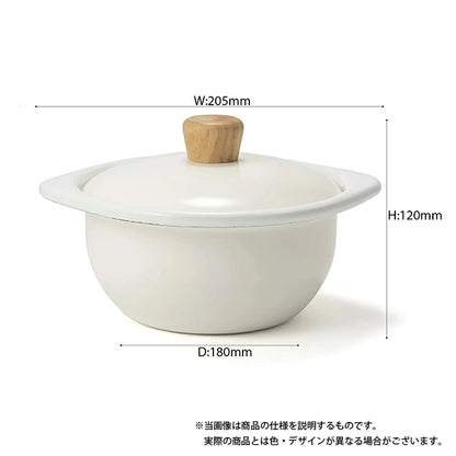 日本製：Fujihoro Cotton 15cm 琺瑯小燉鍋 1.2L (B3679)