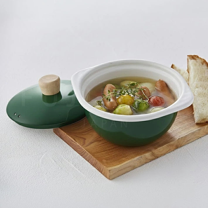 日本製：Fujihoro Cotton 15cm 琺瑯小燉鍋 1.2L (B3679)
