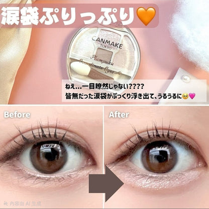 [In Stock] Made in Japan: Canmake Plumpuku Coordinate Eyes Tear Bag Eyeshadow N01 (B142B)
