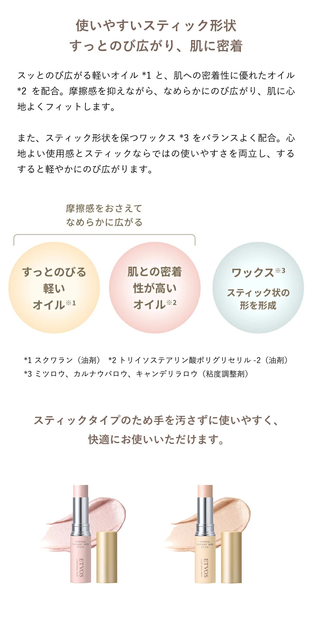 日本製：ETVOS 礦物煥肌光感亮澤光影棒 Mineral Radiant Skin Stick 4g(B3807)