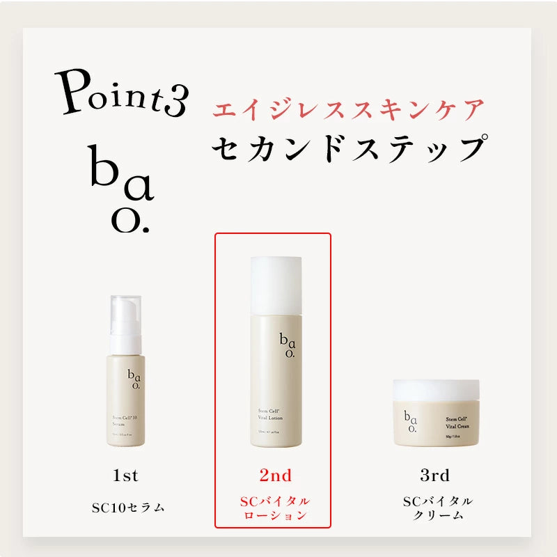 日本製-bao-SC-Vital-Lotion-1%人源幹細胞外泌體逆齡修護化妝水-120ml-人臍帶血-人脂肪細胞培養液-微脂囊超滲透-抗衰老去黃提拉-日本藥妝-產品展示照